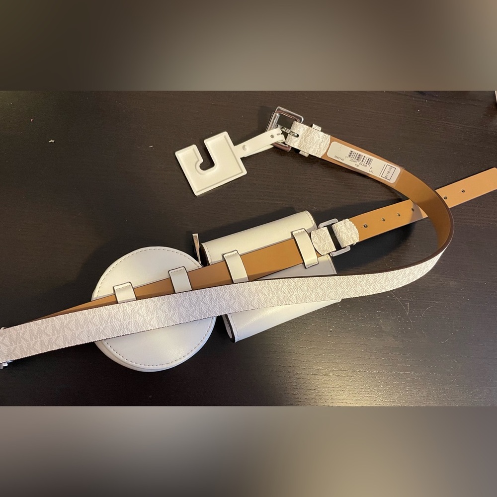 Michael Kors White Double Belt Bag SZ L/XL NWT - Picture 6 of 10